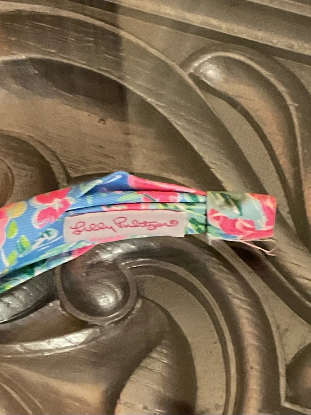 Lilly Pulitzer Pink & Blue Floral Twisted Headband